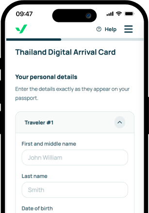 Screenshot of the iVisa mobile app on an iPhone